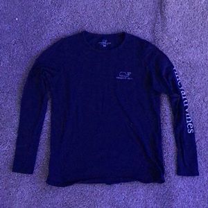 vineyard vines classic navy long sleeve tee